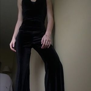 black velvet jumpsuit